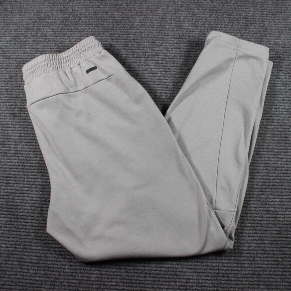 Spyder Active Joggers Mens L Gray Fleece Lined Zip Hem Sweatpants - Picture 1 of 11